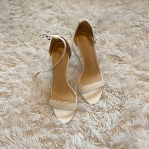 White PrettyLittleThing Heels with Strap